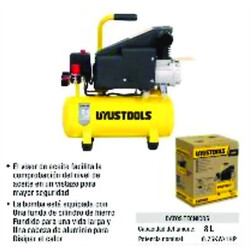 Compresor Uyustools 8 LTS x 1 HP Ferreteria