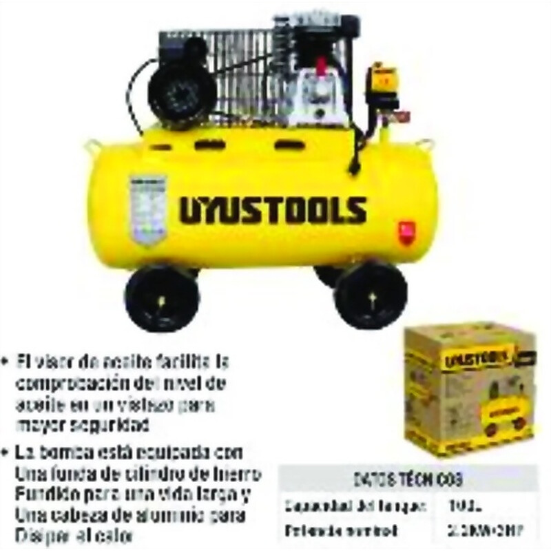 Compresor Uyustools 100 LTS x 3 HP Ferreteria