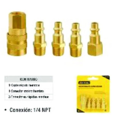 ACOPLE EN KIT BRONCE 5PZ P/COMPRESOR Ferreteria