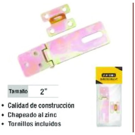 BISAGRA 2 PULGADAS PORTA CANDADO UYUSTOOLS C/TORN. 