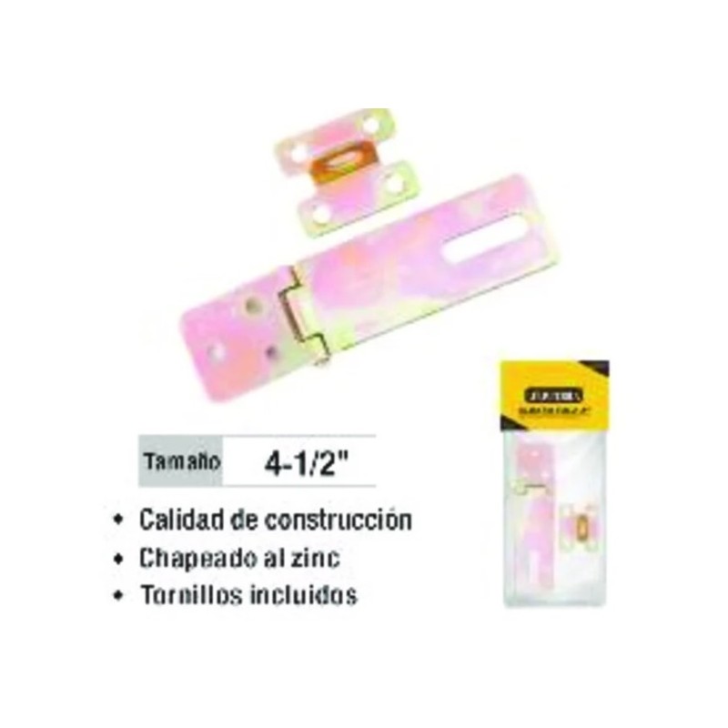 BISAGRA PORTA CANDADO 4-1/2" UYUSTOOLS C/TORN. 