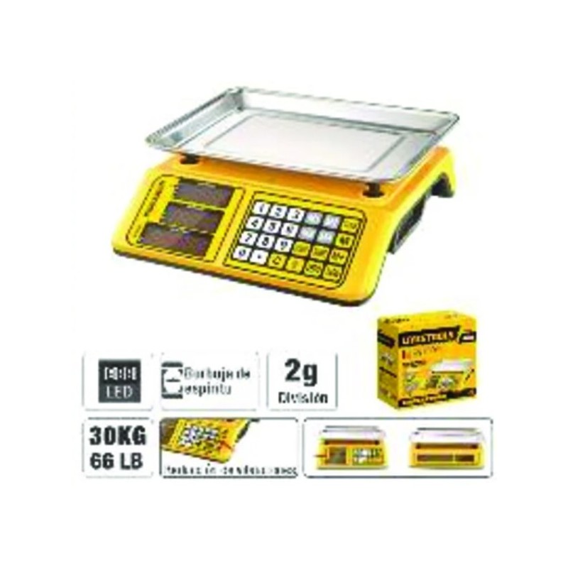 Bascula Mostrador Electronica 30KG Ferreteria