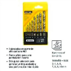 Mechas Jgo. 8pzs HSS Uyustools 3 a 10mm Ferreteria