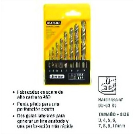 Mechas Jgo. 8pzs HSS Uyustools 3 a 10mm Ferreteria