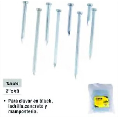 CLAVO RANURADO DE ACEROUYUSTOOLS 2" x Calibre 9 Ferreteria