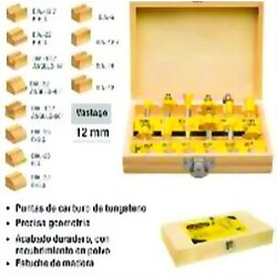 MECHAS FRESADORA 12MM JUEGO 12PZ UYUSTOOLS Ferreteria