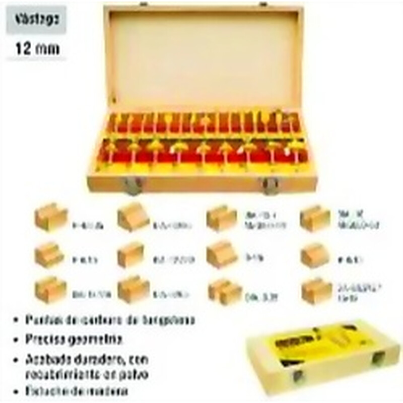 MECHAS FRESADORA 12MM JUEGO 24PZ UYUSTOOLS Ferreteria