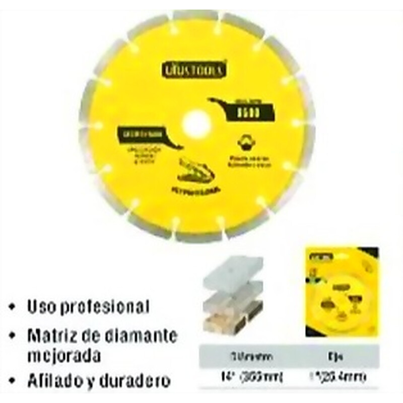 DISCO DIAMANTADO UYUSTOOL PRO SEGMENTADO 14 PULGADAS Ferreteria