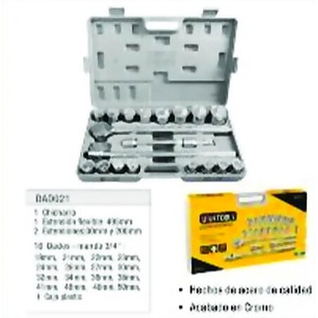 DADOS JGO 21 PIEZAS EN MILIMETROS UYUSTOOLS 3/4 Ferreteria