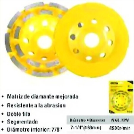 DISCO DE PULIR 7 PULGADAS DOBLE FILO SEGMENTADO Ferreteria