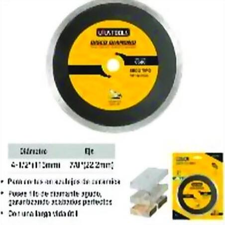DISCO DIAMANTADO UYUS CONTINUO 4 1/2 PULGADA Ferreteria