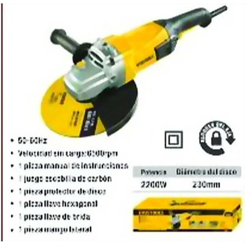 Esmeril Angular 9 Pulgadas UYUSTOOLS 2200W Ferreteria