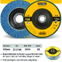 Disco 7 Pulgadas Flap Curvo Zirconia Uyustool GRA 80 Ferreteria