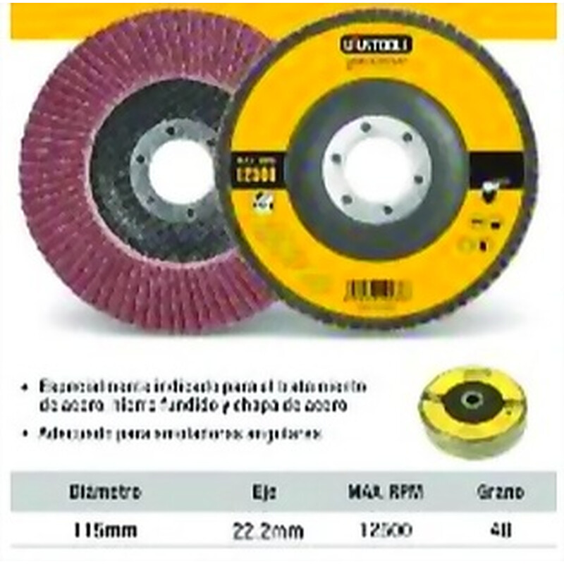 Disco 4.1/2 Pulgadas Flap Uyustools Curvo GR.40 Ferreteria