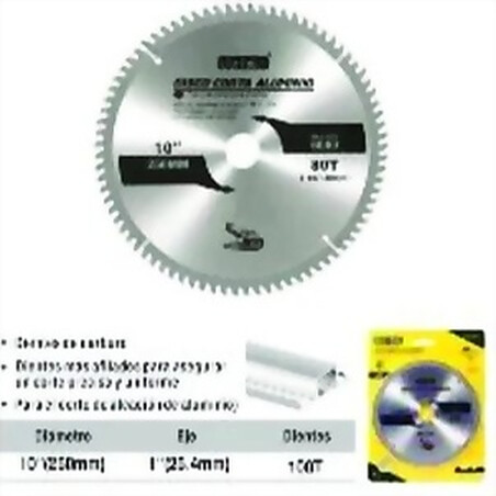DISCO CIRCULAR P ALUMINIO 100T UYUSTOOLS 10 PULGADAS