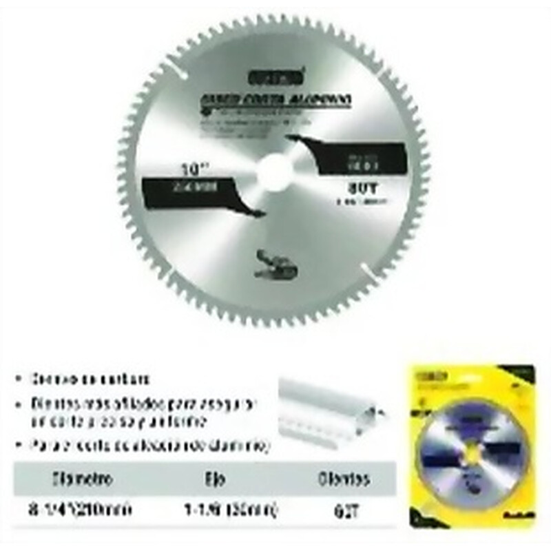 DISCO CIRCULAR P ALUMINIO 60T 8 1/4 PULGADAS UYUSTOOLS