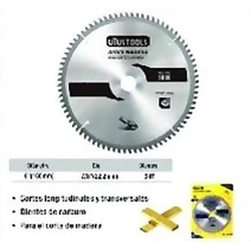 DISCO P/MADERA 6 PULGADAS 7/8 DE 24T UYUSTOOLS Ferreteria