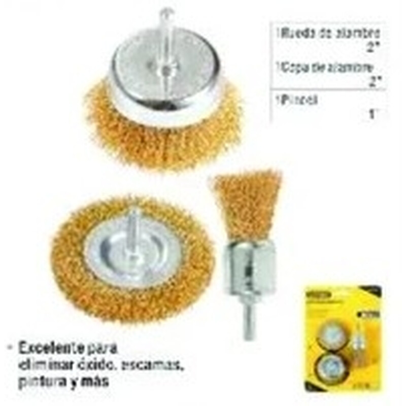 CEPILLOS 3 PIEZAS SURTIDO EN JUEGO 1/4 PULGADAS UYUSTOOLS Ferreteria