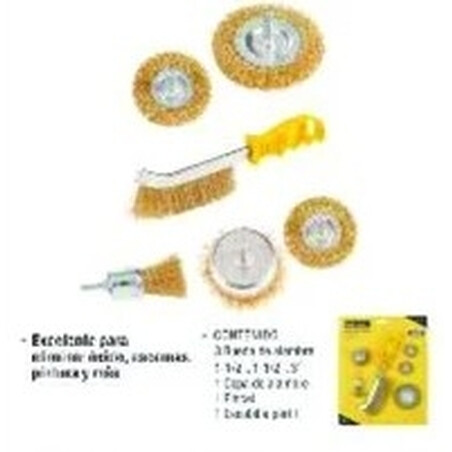 CEPILLOS 6 PIEZAS SURTIDO EN JUEGO 1/4 PULGADAS UYUSTOOLS Ferreteria