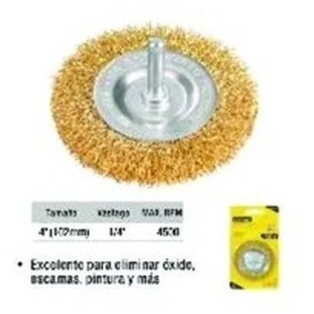 CEPILLO PARA TALADRO C/ESPIGA CIRCULAR UYUSTOOLS 4X1/4 PULGADAS
