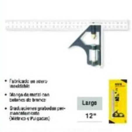 ESCUADRA COMBINADA CON NIVEL 12 PULGADAS UYUSTOOLS