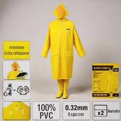 IMPERMEABLE EN PVC DE 1 PIEZA CON BOLSILLO UYUSTOOLS