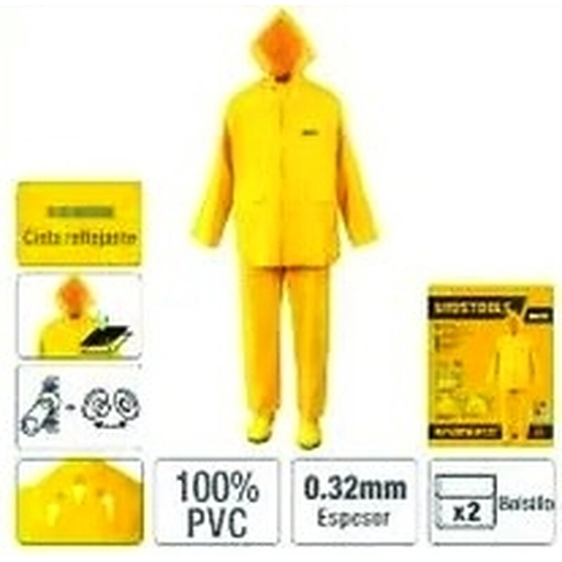 IMPERMEABLE 2 PIEZAS EN PVC TALLA XL UYUSTOOLS