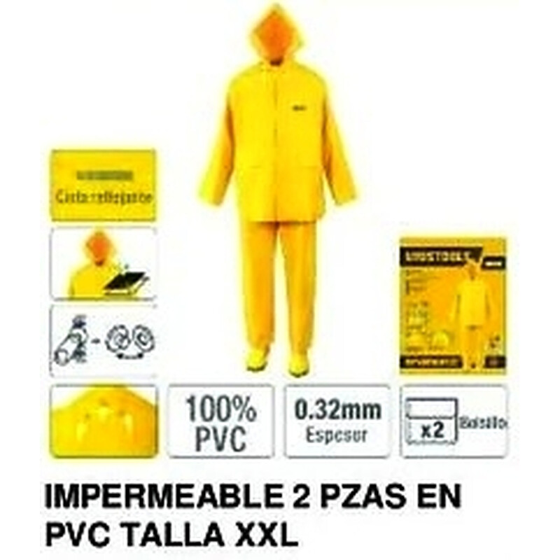 IMPERMEABLE 2 PIEZAS EN PVC TALLA XXL UYUSTOOLS