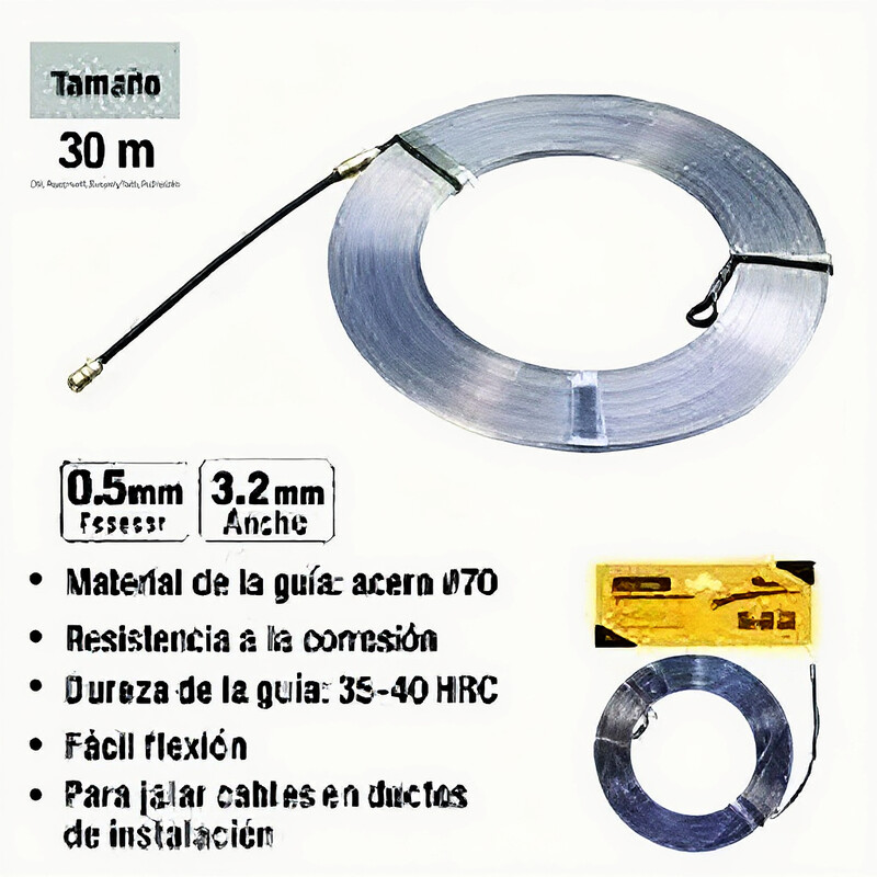 CINTA PASACABLE DE ACERO 30 METROS UYUSTOOLS