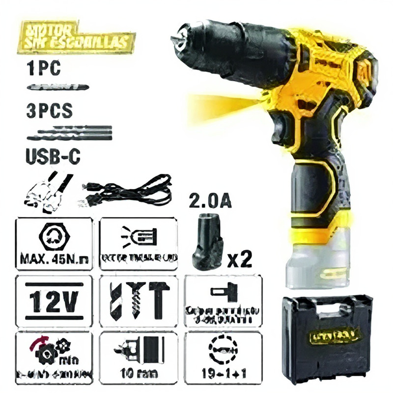 TALADRO DE IMPACTO INALAMBRICO UYUSTOOLS Ferreteria