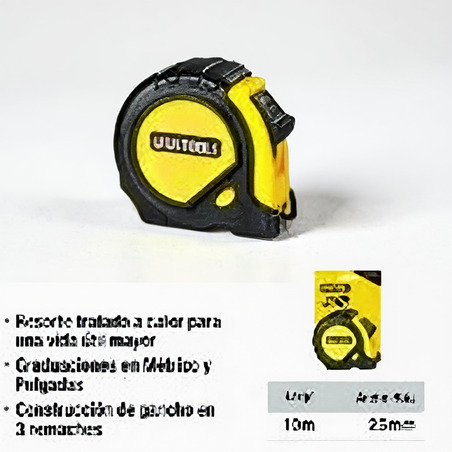 CINTA METRICA CON GOMA UYUSTOOLS 10 METROS