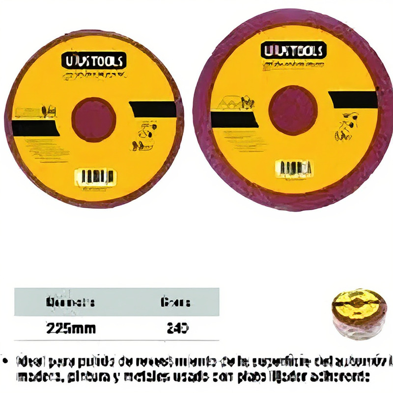 DISCO LIJA VELCRO 225 MILIMETROS GRANO 240 UYUSTOOLS Ferreteria