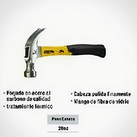 MARTILLO FIBRAVIDRIO 20 ONZA CARPINTERO UYUSTOOLS Ferreteria