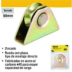 RUEDA CON BASE EN V PERNO PORTÓN UYUSTOOLS Ferreteria