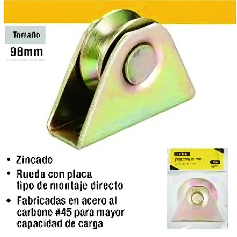 RUEDA CON BASE EN V PERNO PORTÓN UYUSTOOLS Ferreteria