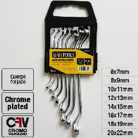 LLAVE CORONA DE 8 PIEZAS DESDE 6 HASTA 20 MM UYUSTOOLS Ferreteria