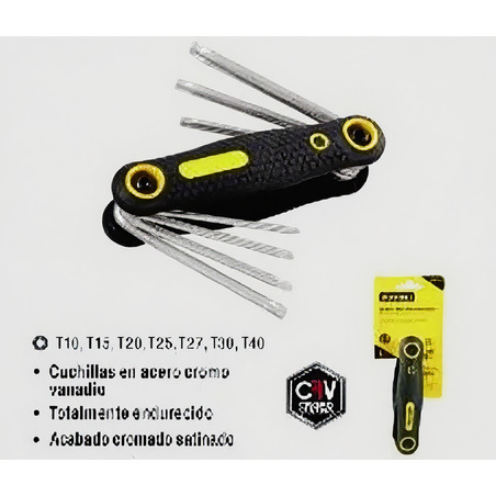 LLAVE TORX DE 7 PIEZAS T10 A T40 UYUSTOOLS Ferreteria