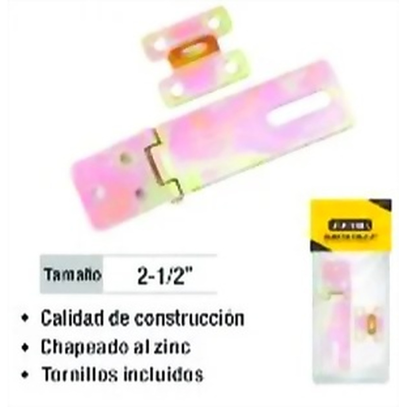 BISAGRA PORTA CANDADO 2 1/2 PULGADAS UYUSTOOLS CON TORNILLOS Ferreteria
