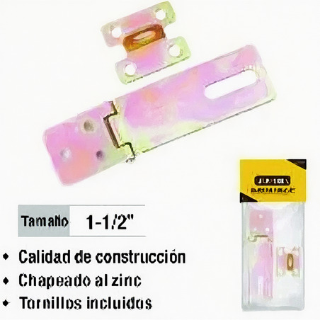 BISAGRA PORTA CANDADO 1 1/2 PULGADAS UYUSTOOLS CON TORNILLOS |
