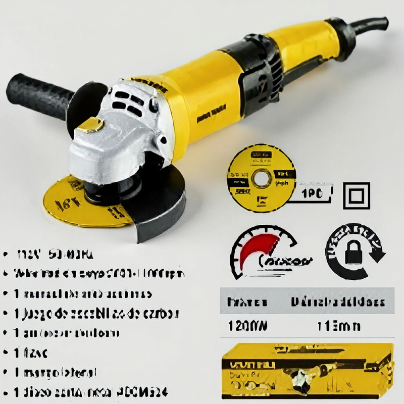 ESMERIL ANGULAR 4.1/2 PULGADAS 1200WT UYUSTOOLS |