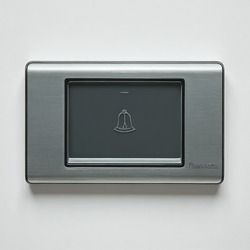 INTERRUPTOR PULSADOR TIMBRE ELITE PARA EMPOTRAR PLATA 127-250V