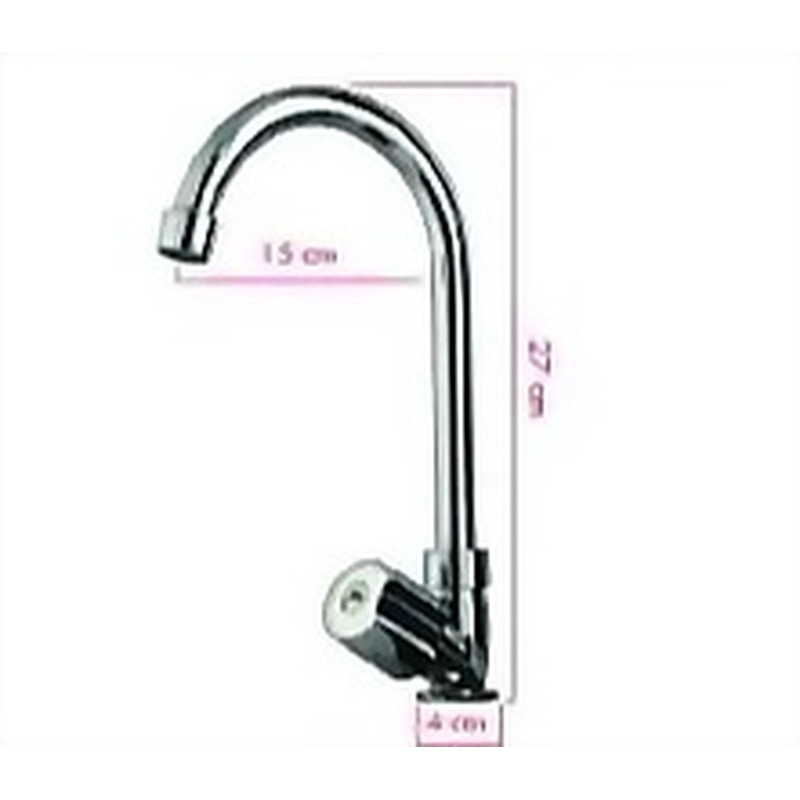 GRIFERIA BAÑO LLAVE LAVAMANOS 1/2 PULGADAS ABS CUELLO DE CISNE MANILLA LUNA