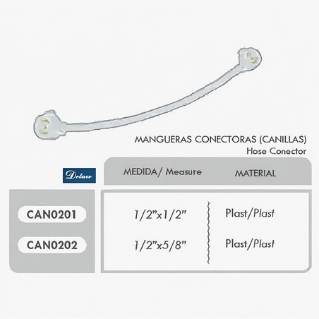 CANILLA PLASTICA PARA POCETA 1/2 X 5/8 DE 40 CM Ferreteria