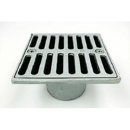 REJILLA CUADRADA STANDARD CUELLO LARGO 1 1/4 PULGADAS ALUMINIO