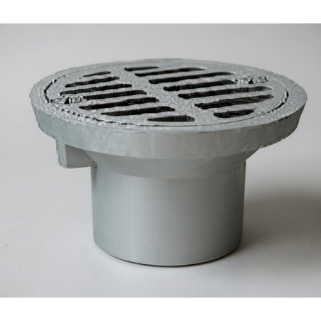 REJILLA REDONDA STANDARD CUELLO LARGO DE 1 1/4 PULGADAS ALUMINIO MA