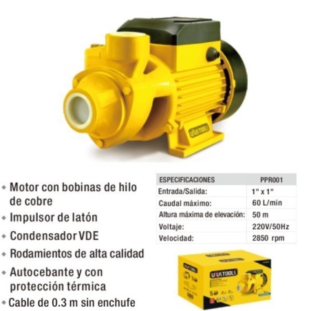 BOMBA CENTRIFUGA 1 HP UYUSTOOLS DE COBRE Ferreteria
