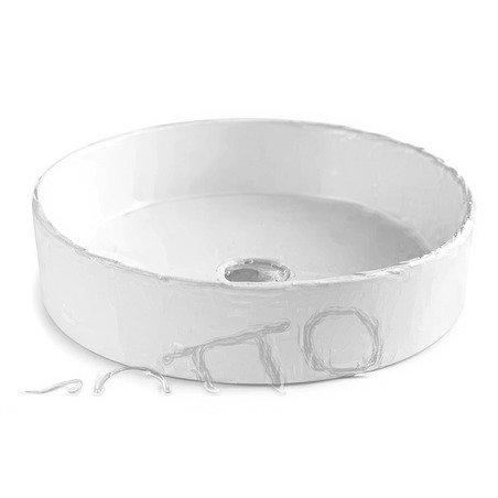 LAVAMANOS ARTISTICO REDONDO BLANCO 40x40x16 5 CENTIMETROS WEQUP Ferreteria