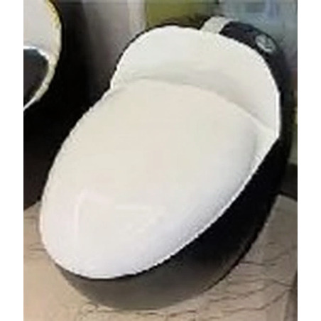 WATER CLOCKPOCETA BLANCO Y NEGRO MATE DE UNA PIEZA SIFÓNICO S-TRAP 300MM TAPA