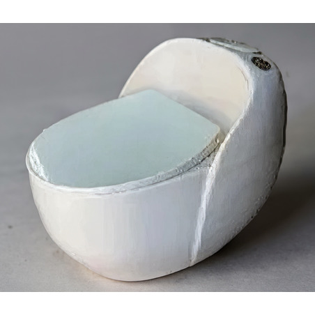 WC MARFIL BRILLANTE DE UNA PIEZA SIFÓNICO S-TRAP 300 MILÍMETROS TAPA ASIENTO DE