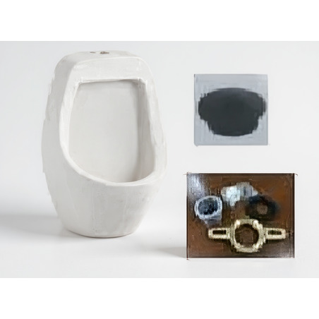 URINARIO BLANCO MEDIANO CON FLANGE SPUD Y GOMA 37.5X32X68 CM WEEQUP Ferreteria